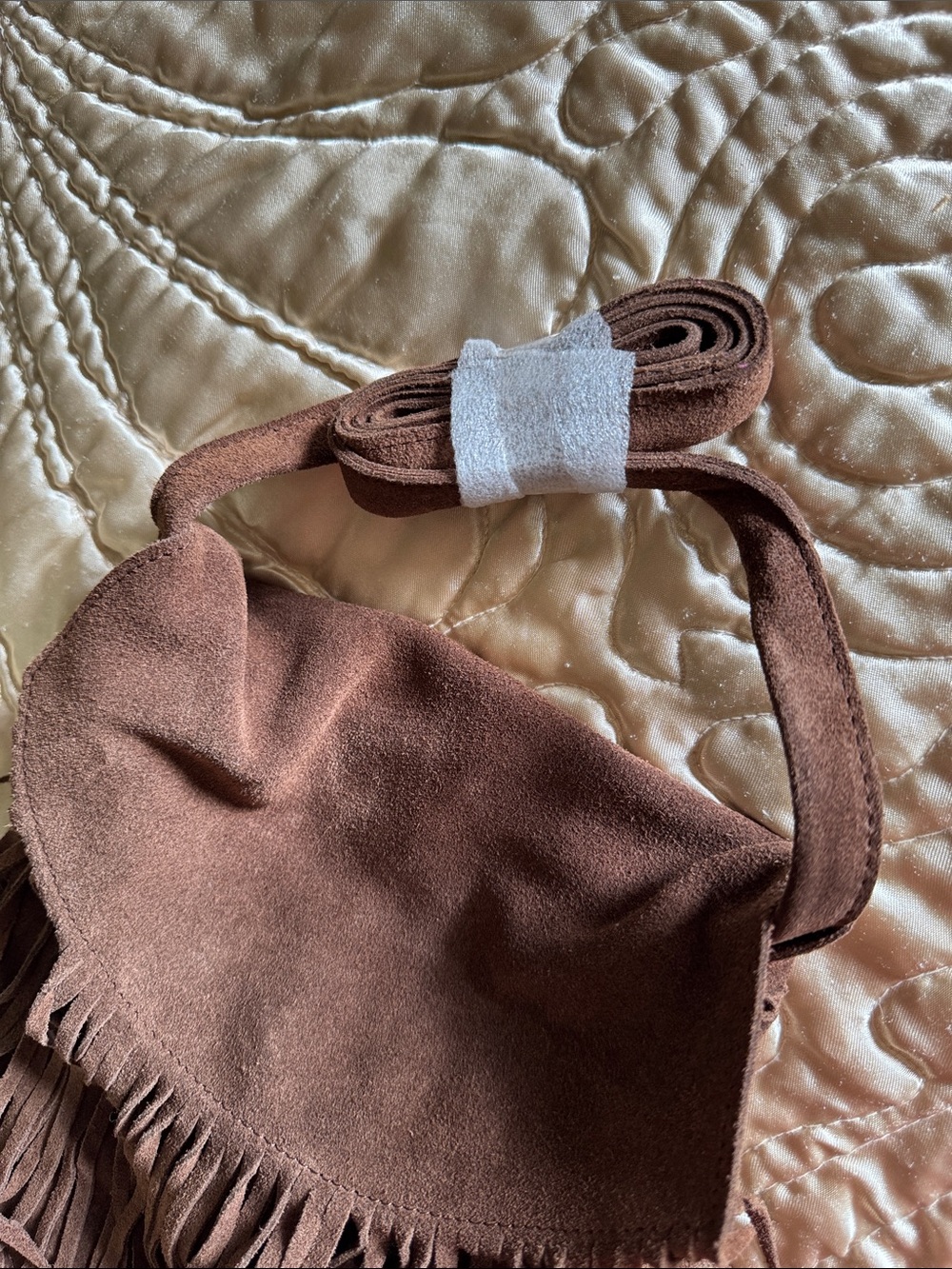 Fringe Suede/ Leather Crossbody Bag - Brown NWOT. - Picture 6 of 7